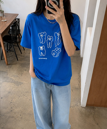 PIECEMAKER（ピースメーカー）の「[EZwithPIECE] TEETH TEE (BLUE)（Tシャツ/カットソー）」