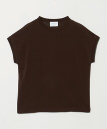 ミニハイネック フレンチスリーブ ニット リンキング -ウォッシャブル-