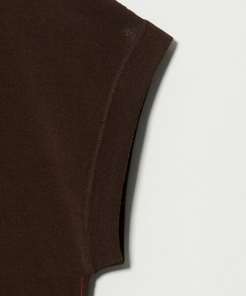 UNITED ARROWS(ユナイテッドアローズ)の「ミニハイネック フレンチスリーブ ニット リンキング -ウォッシャブル-(ニット/セーター・レディース・ブラック/ダークブラウン・FREE)」の15枚目の写真