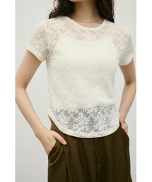 STYLEMIXER（スタイルミキサー）の「ジャガードレースカットトップ（Tシャツ/カットソー）」