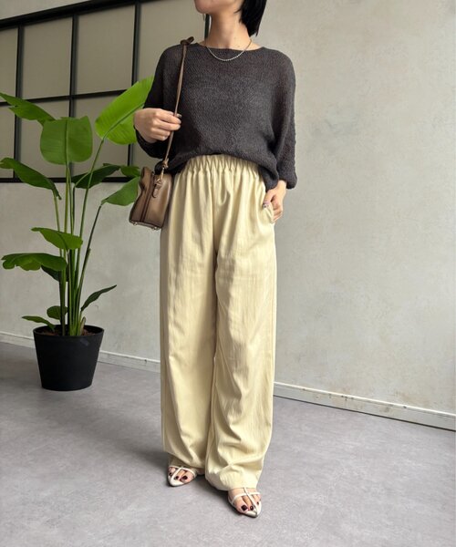 Jena espace merveilleux(ジェナ エスパスメルヴェイユ)の「ツイルキャタピラーパンツ(その他パンツ・レディース・イエロー/ライトベージュ/ブラック・FREE)」の16枚目の写真