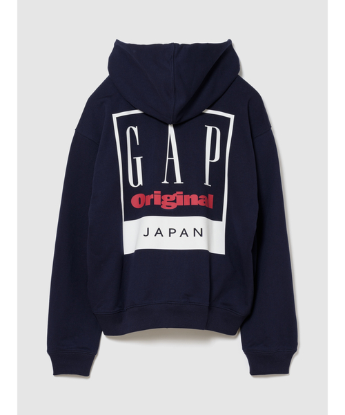 GAP(ギャップ)の「ヘビーウェイト フレンチテリー オーバーサイズ GAPロゴ ジップアップパーカー(スウェット・メンズ・ブラウン/アイボリー/グレー/ネイビー・XS/L/S/XL/M)」の5枚目の写真