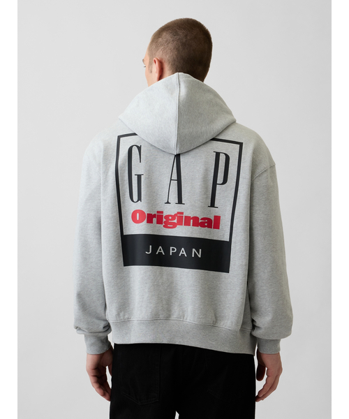 GAP(ギャップ)の「ヘビーウェイト フレンチテリー オーバーサイズ GAPロゴ ジップアップパーカー(スウェット・メンズ・ブラウン/アイボリー/グレー/ネイビー・XS/L/S/XL/M)」の10枚目の写真