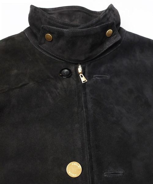 CULLNI(クルニ)の「Silky Suede Zip & Button Convertible Blouson(カバーオール・メンズ・ブラック・1)」の7枚目の写真