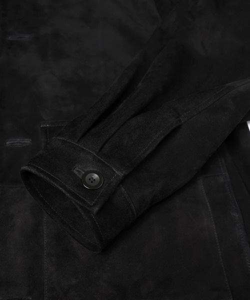 CULLNI(クルニ)の「Silky Suede Zip & Button Convertible Blouson(カバーオール・メンズ・ブラック・1)」の9枚目の写真