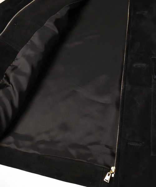 CULLNI(クルニ)の「Silky Suede Zip & Button Convertible Blouson(カバーオール・メンズ・ブラック・1)」の10枚目の写真