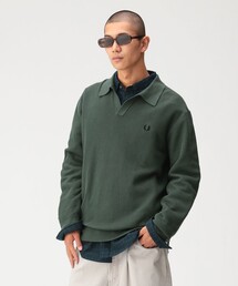 【別注】FRED PERRY / Skipper Knit Long Sleeve Polo Shirt
