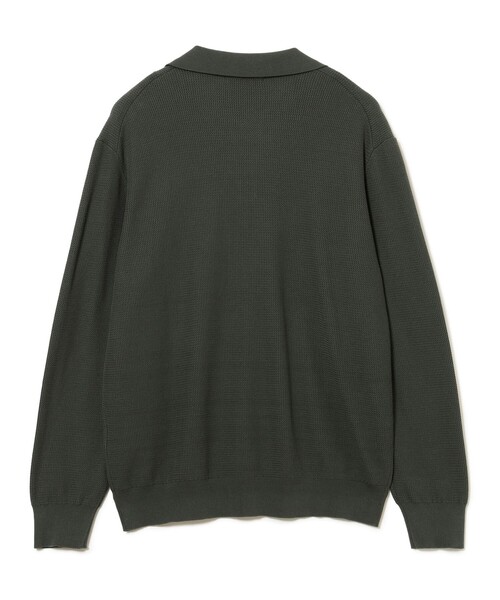 FRED PERRY（フレッドペリー）の「【別注】FRED PERRY / Skipper Knit Long Sleeve Polo Shirt（ポロシャツ・メンズ・ブラック/グリーン系その他・SMALL/X-LARGE/LARGE/MEDIUM）」の6枚目の写真