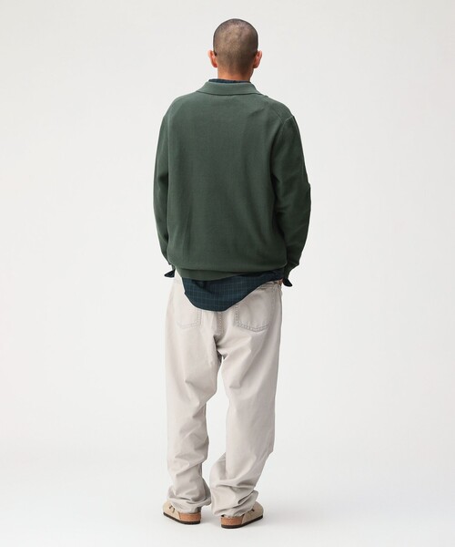 FRED PERRY（フレッドペリー）の「【別注】FRED PERRY / Skipper Knit Long Sleeve Polo Shirt（ポロシャツ・メンズ・ブラック/グリーン系その他・SMALL/X-LARGE/LARGE/MEDIUM）」の9枚目の写真