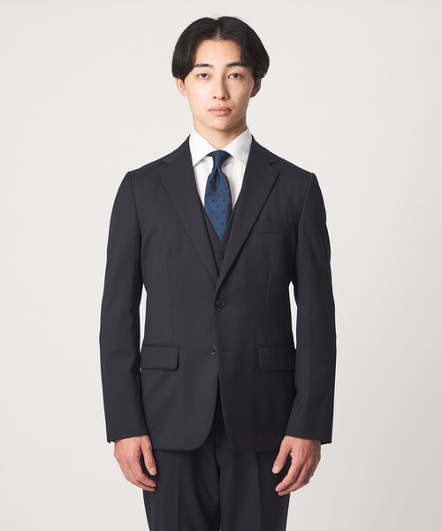 green label relaxing（グリーンレーベルリラクシング）の「A+ TWPU サージ 2B スリム セットアップジャケット -ストレッチ-（スーツジャケット・メンズ・ダークブラウン/ブラック/ダークグリーン/ロイヤルブルー/ネイビー・M/S/XL/XXL/L）」の15枚目の写真