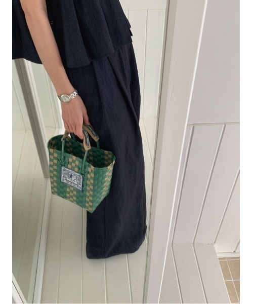 LAFFMO（ラフモ）の「【セットアップ】プリーツキャミソール&タックワイドパンツ 上下セット（セットアップ・レディース・ネイビー/ブルー/ベージュ・F）」の9枚目の写真