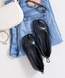【WEB先行予約】[PAES/ペイズ] LEATHER STRING フラットシューズ