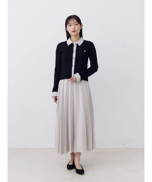POLO BCS(ポロ ビーシーエス)の「【POLOBCS】シャツドッキングケーブルニット(ニット/セーター・レディース・ブラック/グレー/レッド・MEDIUM)」の19枚目の写真