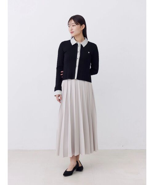 POLO BCS(ポロ ビーシーエス)の「【POLOBCS】シャツドッキングケーブルニット(ニット/セーター・レディース・ブラック/グレー/レッド・MEDIUM)」の20枚目の写真