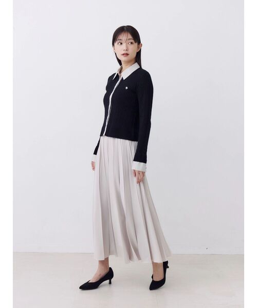 POLO BCS(ポロ ビーシーエス)の「【POLOBCS】シャツドッキングケーブルニット(ニット/セーター・レディース・ブラック/グレー/レッド・MEDIUM)」の21枚目の写真