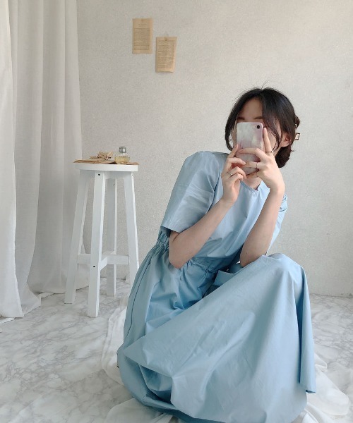 semplice（センプリチェ）の「ワンピース（ワンピース・レディース・ホワイト/ネイビー/ブルー・F）」の18枚目の写真