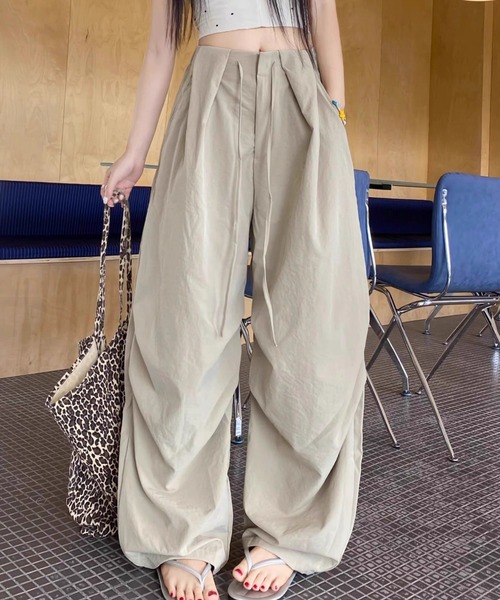 ampm（エーエムピーエム）の「タックバルーンワイドパンツ（その他パンツ・レディース・カーキ・M/S）」の8枚目の写真
