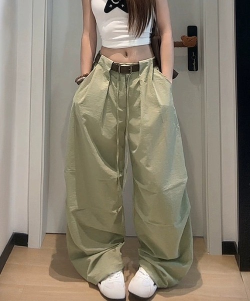 ampm（エーエムピーエム）の「タックバルーンワイドパンツ（その他パンツ・レディース・カーキ・M/S）」の18枚目の写真
