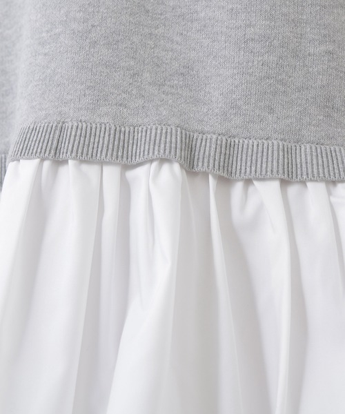 N.（N. Natural Beauty Basic）（エヌエヌナチュラルビューティーベーシック）の「バルーンミニニットワンピ（ワンピース・レディース・グレー系その他/ネイビー系・ﾌﾘ-）」の20枚目の写真