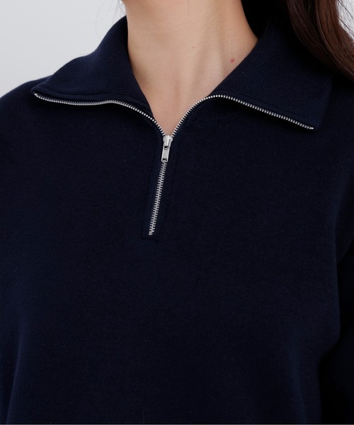 N.（N. Natural Beauty Basic）（エヌエヌナチュラルビューティーベーシック）の「バルーンミニニットワンピ（ワンピース・レディース・グレー系その他/ネイビー系・ﾌﾘ-）」の10枚目の写真