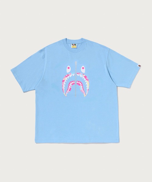A BATHING APE(アベイシングエイプ)の「STA CAMO SHARK FACE RELAXED FIT TEE(Tシャツ/カットソー・メンズ・ホワイト/ブラック/サックスブルー・SMALL/X-LARGE/XX-LARGE/LARGE/MEDIUM)」の3枚目の写真