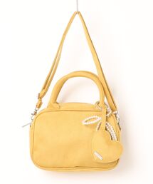 BeBe | スウェードハート&パールチャームミニボストンバッグ(ショルダーバッグ)