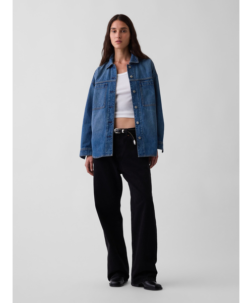 GAP(ギャップ)の「デニム オーバーサイズシャケット(デニムジャケット・レディース・インディゴブルー・S/M/XXS/L/XS)」の3枚目の写真