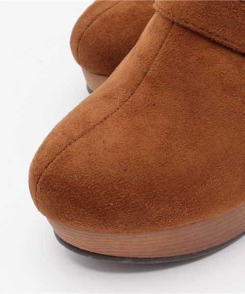 E hyphen world gallery（イーハイフンワールドギャラリー）の「スエード調サボ（サンダル・レディース・ダークブラウン/キャメル・MEDIUM/SMALL/LARGE）」の7枚目の写真