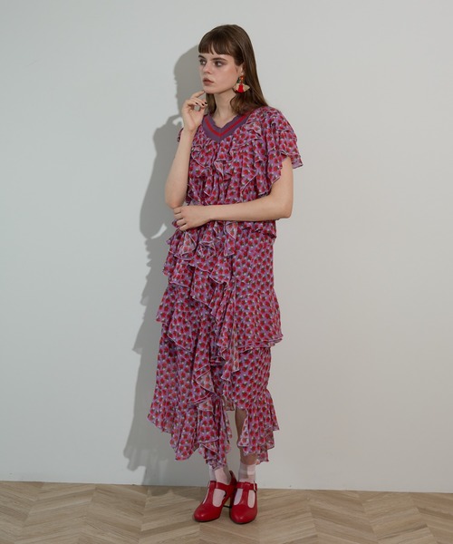 anna sui nyc(アナ スイ エヌ ワイ シー)の「MARY アシメロングスカート(スカート・レディース・ブラウン/ブラック・FREE)」の22枚目の写真