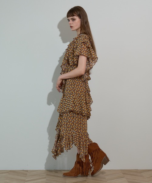 anna sui nyc(アナ スイ エヌ ワイ シー)の「MARY アシメロングスカート(スカート・レディース・ブラウン/ブラック・FREE)」の11枚目の写真