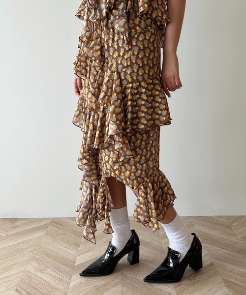 anna sui nyc(アナ スイ エヌ ワイ シー)の「MARY アシメロングスカート(スカート・レディース・ブラウン/ブラック・FREE)」の18枚目の写真