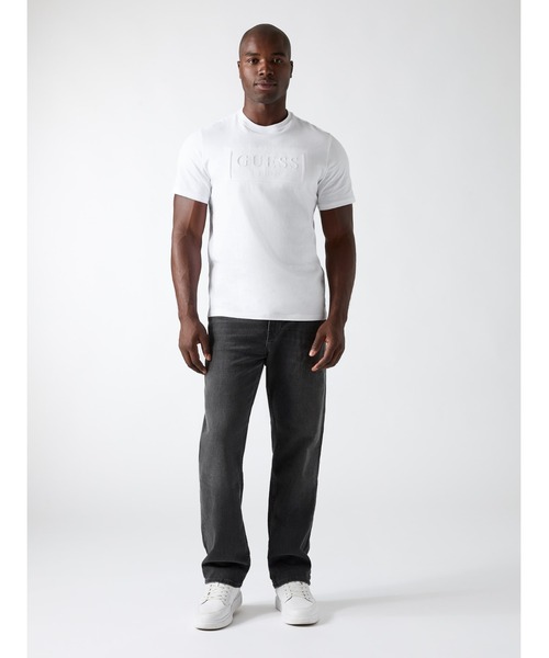 Guess(ゲス)の「BOX Logo Embossed Tee Tシャツ ロゴTシャツ(Tシャツ/カットソー・メンズ・ホワイト/ブラック・MEDIUM/X-LARGE/LARGE/SMALL)」の9枚目の写真