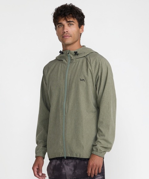 RVCA（ルーカ）の「RVCA メンズ YOGGER JACKET III ジャケット 【2026年秋冬モデル】/ルーカフルジップアップフーディーライトジャケット（ブルゾン・メンズ・アーミー/ブラック・X-LARGE/LARGE/MEDIUM/SMALL）」の11枚目の写真