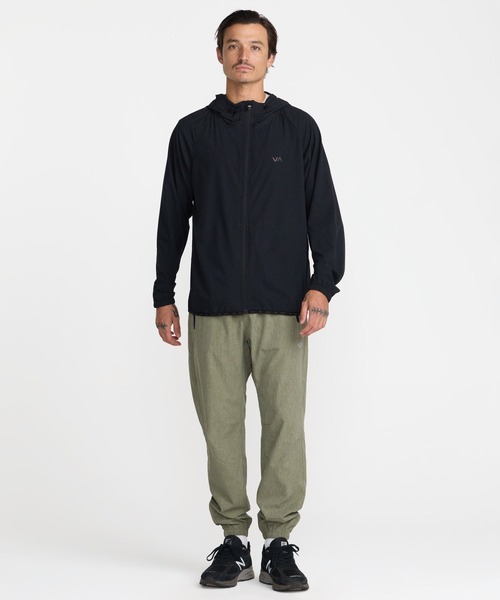 RVCA（ルーカ）の「RVCA メンズ YOGGER JACKET III ジャケット 【2026年秋冬モデル】/ルーカフルジップアップフーディーライトジャケット（ブルゾン・メンズ・アーミー/ブラック・X-LARGE/LARGE/MEDIUM/SMALL）」の9枚目の写真
