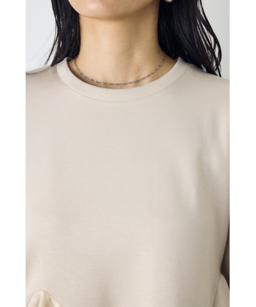 AZUL by moussy(アズールバイマウジー)の「ベロアフリルヘムカットトップス 秋服 冬服 春服 ペプラムトップス 体系カバー オケージョン(Tシャツ/カットソー・レディース・ネイビー/ブラック/ライトベージュ・FREE)」の17枚目の写真