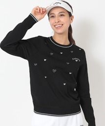 キャロウェイ Callaway ラブキャロウェイハート刺繍クルーネックニット