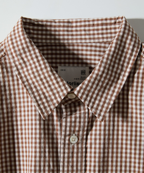 HORLISUN(ホーリーサン)の「Jane Typewriter Gingham Check Shirt Brown(シャツ/ブラウス・メンズ・その他・LARGE/SMALL/MEDIUM)」の9枚目の写真
