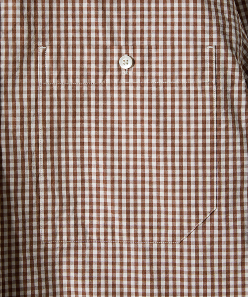 HORLISUN(ホーリーサン)の「Jane Typewriter Gingham Check Shirt Brown(シャツ/ブラウス・メンズ・その他・LARGE/SMALL/MEDIUM)」の8枚目の写真