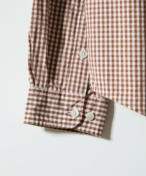 HORLISUN(ホーリーサン)の「Jane Typewriter Gingham Check Shirt Brown(シャツ/ブラウス・メンズ・その他・LARGE/SMALL/MEDIUM)」の7枚目の写真