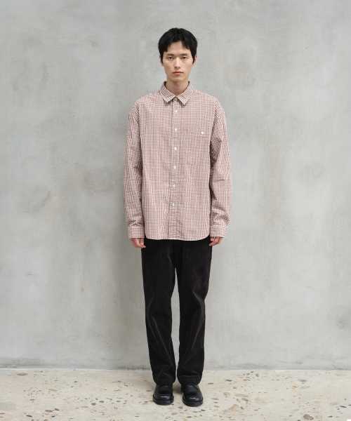 HORLISUN(ホーリーサン)の「Jane Typewriter Gingham Check Shirt Brown(シャツ/ブラウス・メンズ・その他・LARGE/SMALL/MEDIUM)」の6枚目の写真