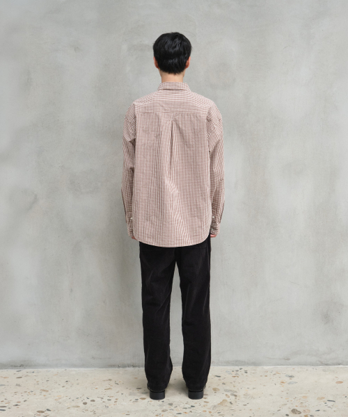 HORLISUN(ホーリーサン)の「Jane Typewriter Gingham Check Shirt Brown(シャツ/ブラウス・メンズ・その他・LARGE/SMALL/MEDIUM)」の4枚目の写真