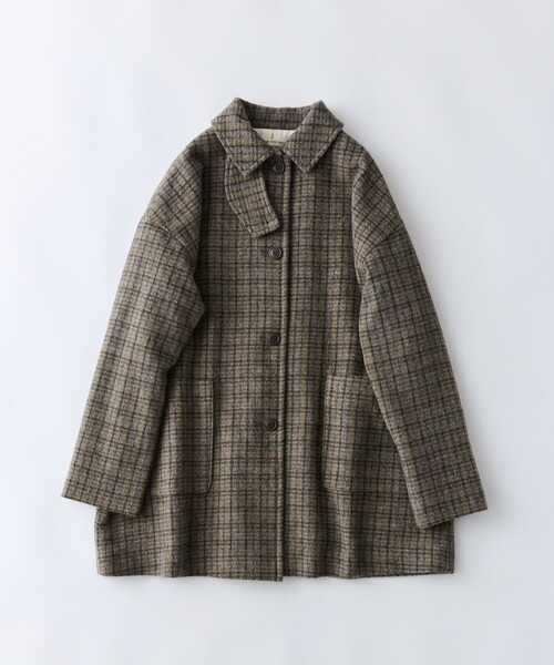 conges payes ADIEU TRISTESSE(コンジェ ペイエ アデュートリステス)の「ウールシャギーハーフコート(その他アウター・レディース・ネイビー/ブラウン系その他/グレー系その他・38)」の3枚目の写真