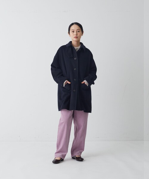 conges payes ADIEU TRISTESSE(コンジェ ペイエ アデュートリステス)の「ウールシャギーハーフコート(その他アウター・レディース・ネイビー/ブラウン系その他/グレー系その他・38)」の7枚目の写真