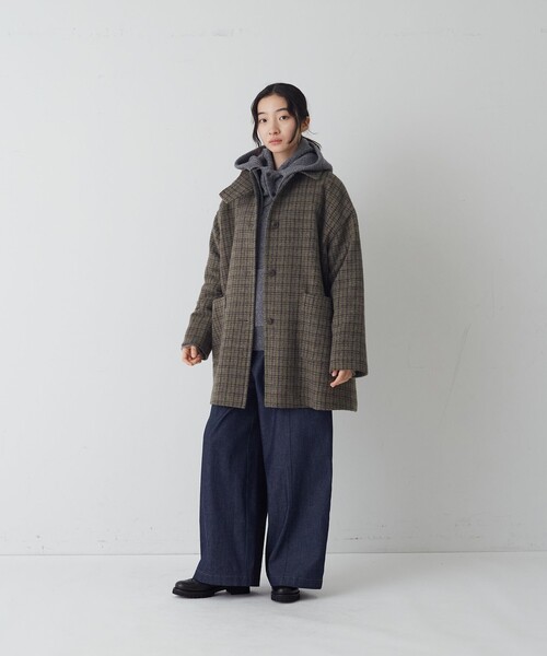 conges payes ADIEU TRISTESSE(コンジェ ペイエ アデュートリステス)の「ウールシャギーハーフコート(その他アウター・レディース・ネイビー/ブラウン系その他/グレー系その他・38)」の10枚目の写真