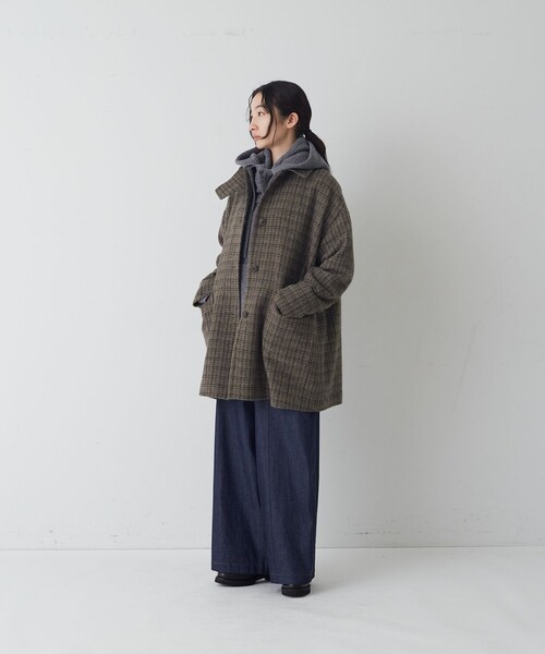 conges payes ADIEU TRISTESSE(コンジェ ペイエ アデュートリステス)の「ウールシャギーハーフコート(その他アウター・レディース・ネイビー/ブラウン系その他/グレー系その他・38)」の11枚目の写真