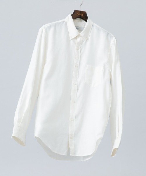 URBAN RESEARCH ROSSO MEN(アーバンリサーチロッソメン)の「ハイパフォーマンスウールBDシャツ(シャツ/ブラウス・メンズ・チェック/ブルー系その他/アイボリー/ネイビー・LARGE/MEDIUM/SMALL/X-LARGE)」の2枚目の写真