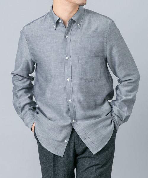 URBAN RESEARCH ROSSO MEN(アーバンリサーチロッソメン)の「ハイパフォーマンスウールBDシャツ(シャツ/ブラウス・メンズ・チェック/ブルー系その他/アイボリー/ネイビー・LARGE/MEDIUM/SMALL/X-LARGE)」の11枚目の写真