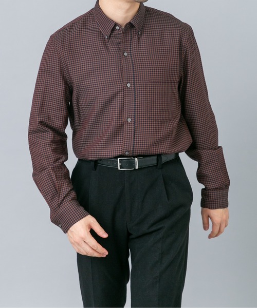 URBAN RESEARCH ROSSO MEN(アーバンリサーチロッソメン)の「ハイパフォーマンスウールBDシャツ(シャツ/ブラウス・メンズ・チェック/ブルー系その他/アイボリー/ネイビー・LARGE/MEDIUM/SMALL/X-LARGE)」の5枚目の写真