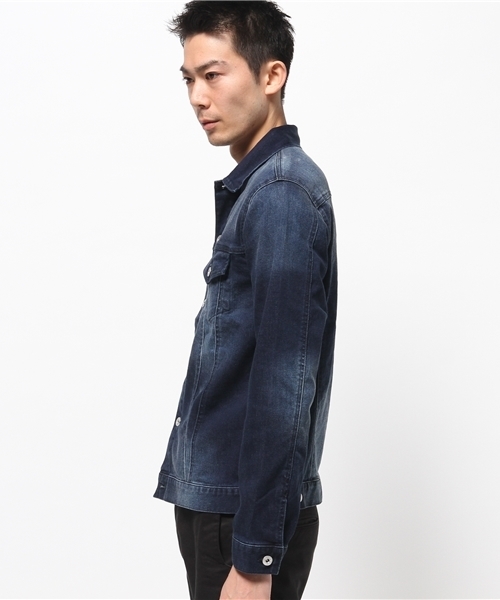 VENCEEXCHANGE（ヴァンスエクスチェンジ）の「デニムGジャン         （デニムジャケット・メンズ・オフホワイト/ブルー/ライトブルー・MEDIUM/LARGE）」の5枚目の写真