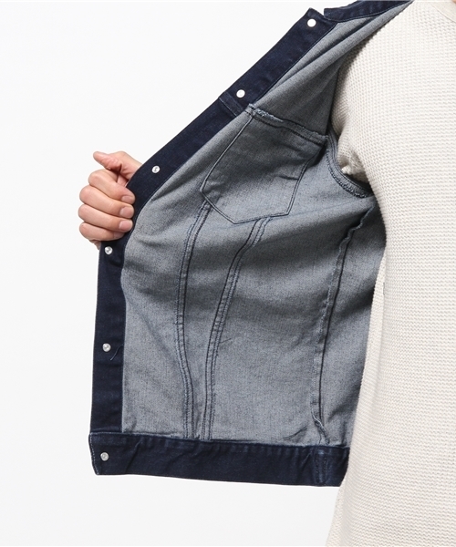 VENCEEXCHANGE（ヴァンスエクスチェンジ）の「デニムGジャン         （デニムジャケット・メンズ・オフホワイト/ブルー/ライトブルー・MEDIUM/LARGE）」の10枚目の写真